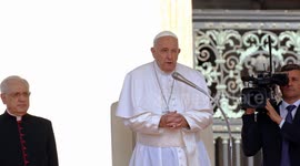 Vatican: Pope Francis seen at St. Peter's Square in Vatican City