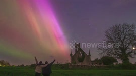 G5 aurora borealis time-lapse: Ballynafagh Church, Kildare