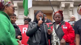 Solidarity Rally with Diane Abbott out side  Hackney. Town Hall regarding her reinstatement to the Labour Party
