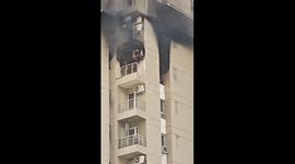 Heat wave impact - Massive fire erupts at Delhi neighbourhood , Noida high-rise residential society due to Air-Conditioner explosion