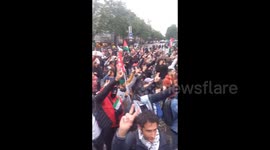 France: Protesters observe a minute of silence in memory of the thousands of Palestinians
