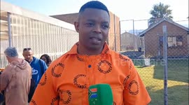 South Africa: Inmate speaks to the media after voting for the first time