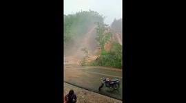 Section of national highway collapses as Cyclone Remal batters northeast India