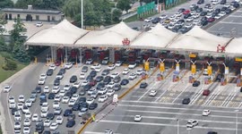 China: Vehicles Driving Slowly on Expressway During The May Day Holiday in Xi 'an