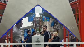 Champions League Final: Fans queue to take photos of grand trophy in Regent Street