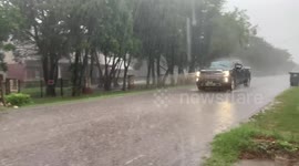 Severe Thunderstorm in Dallas TX, USA