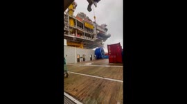 Shifting Sea Moves Ship Cargo