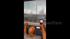 Holidaymakers film as dual tornadoes spotted near Midland International Airport