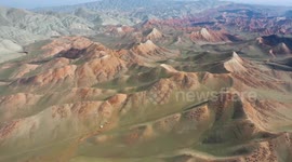 China: Yadan Landform Along S. 101 Provincial Highway in Xinjiang