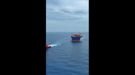 Asia's first cylindrical FPSO facility arrives at working area