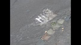 Drainage floods after heavy rain in high Wycombe buckinhamshire