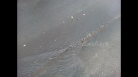 Heavy rain falls blocks drains up in High Wycombe Buckinhamshire
