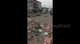 Residential building collapses killing at least 3 as deadly explosion rocks auto repair shop in China