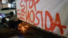 Indonesia: People pray and light candles as a form of solidarity and support for the Palestinian people in Bandung 10