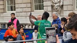 Footballing legends reunited for 5-a-side game at Champions League festival