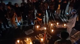 Indonesia: People pray and light candles as a form of solidarity and support for the Palestinian people in Bandung 1