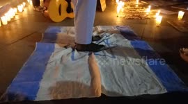Indonesia: Video of the person stepping on the Israeli flag during a rally in Bandung