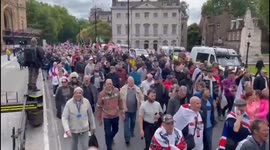 Far right demonstrators in Central London to support Tommy Robinson  - pt.2