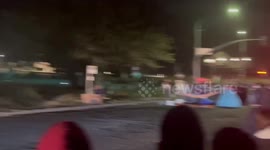 UCSC police confront student protesters supporting Palestine at 2AM