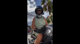 Pro Biker Grandma Rides with Style