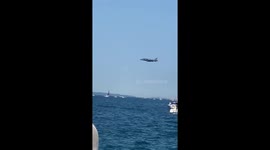 Blue Angels Fighter Jet Appears to Hover Over Water