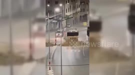 Palestine: Israeli Bulldozer vandalise the streets of Nablus during an incursion