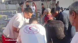 Gaza: The Palestine Red Crescent ambulance teams transported the body of a woman