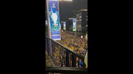 Dortmund fans flood outside stadium and Wembley Park after Champions League Finals