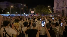 Spain: Real Madrid Fans Celebrates Winning The 15h Champions League