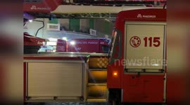 Italy: Naples Firefighters Execute Daring Rescue Along Santa Lucia Waterfront