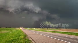 Impressive Tornado Spins Over I70 In Western Kansas May 21st, 2024
