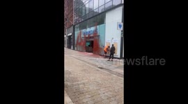 UK: Barclays Branches Vandalized As Part Of Gaza Protest In Manchester