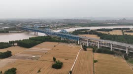 China: Wheat Harvest  in Jinan