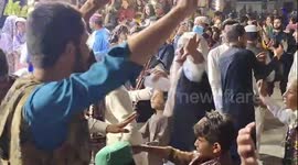 Lively local men dance at mini concert in Pakistan