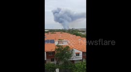 Colombia: Plume Of Smoke Billows From New Fire At Parque De Isla Salamanca