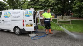 Dad who runs driveway cleaning company EasyJetwash in hot water with easyJet