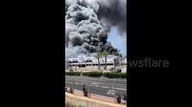 Fire erupts at Citubo warehouse near Ibiza airport, residents advised to stay indoors