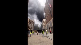Fire erupts at apartment construction site near Canning Town Underground station