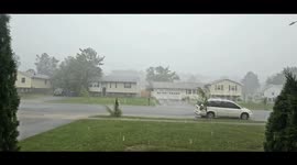 Strong Thunderstorm With Incredible Torrential Rain In Easton, Maryland  - June 4th, 2024