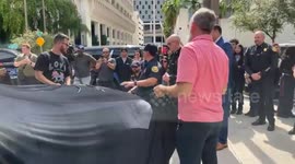 Miami PD joins Pride trend with rainbow coloured car