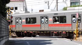 Japan: Subway trains of Tokyu Oimachi line in Setagaya City
