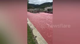 River turns blood red leaving locals horrified in China
