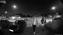 Security cam catches Wolverhampton resident taking a tumble