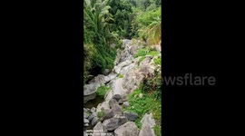 Philippines: Kanlaon Volcano Eruption – Lahar Roars Through River In Canlaon City