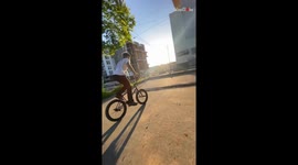 Daring cyclist's rollercoaster ride from gnarly BMX fail to smooth success