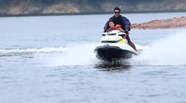 China: Tourists Ride A Motorboat on The Water of Thousand Island Lake in Hangzhou