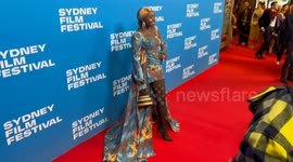 Suzan Mutesi arrives on the red carpet for the Sydney Film Festival World Premiere, Midnight Oil: The Hardest Line, Sydney, Australia