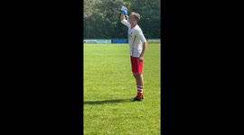 Hilarious clip shows thirsty soccer player pranked with vodka