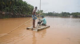 Severe flooding continues to ravage Kampur of Nagaon District in Assam, India
