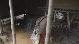 Severe flooding continues to ravage Kampur of Nagaon District in Assam, India